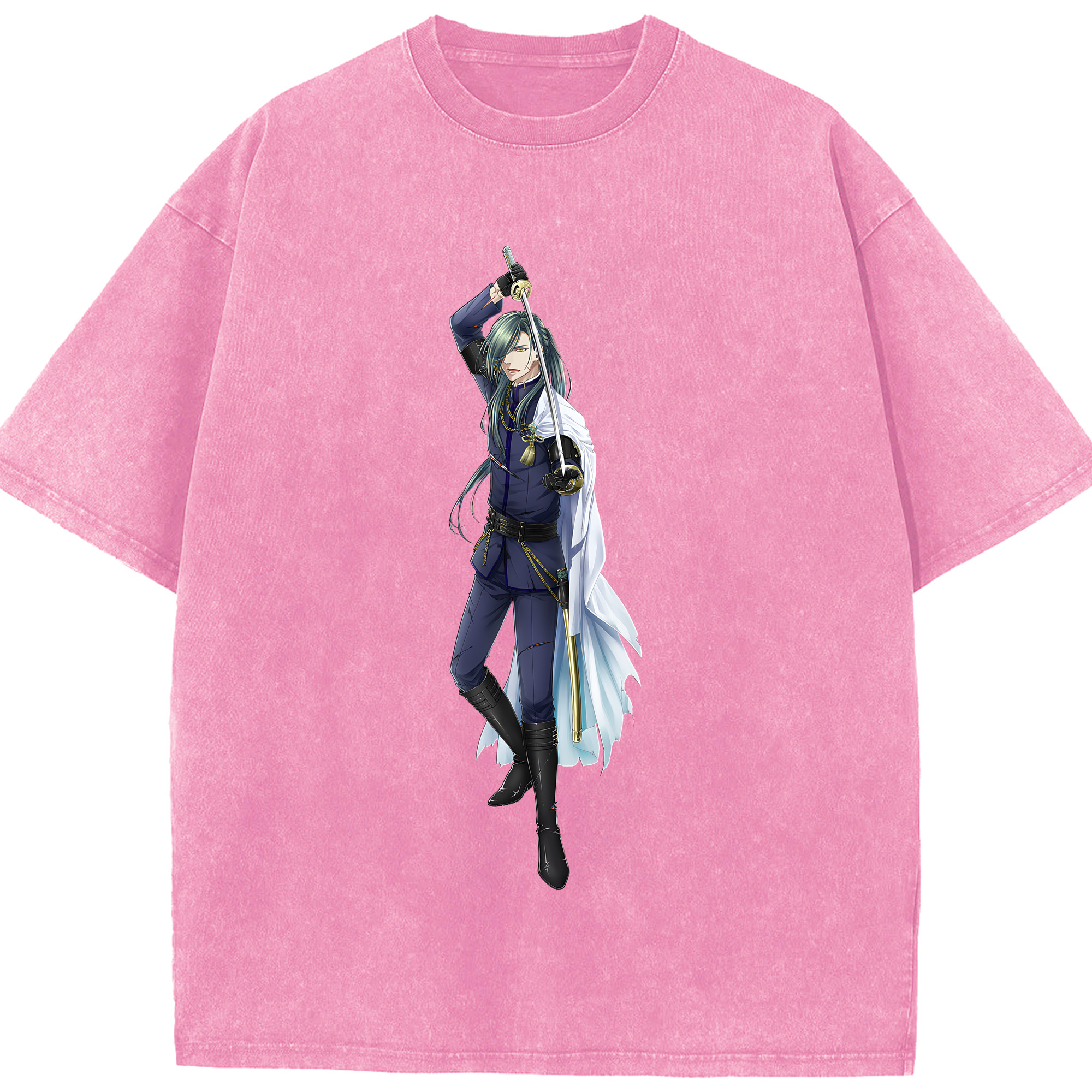 （画像用） 刀剣乱舞 Touken Ranbu 綿100% ヴィンテージ風 半袖Tシャツ（フロントプリント）